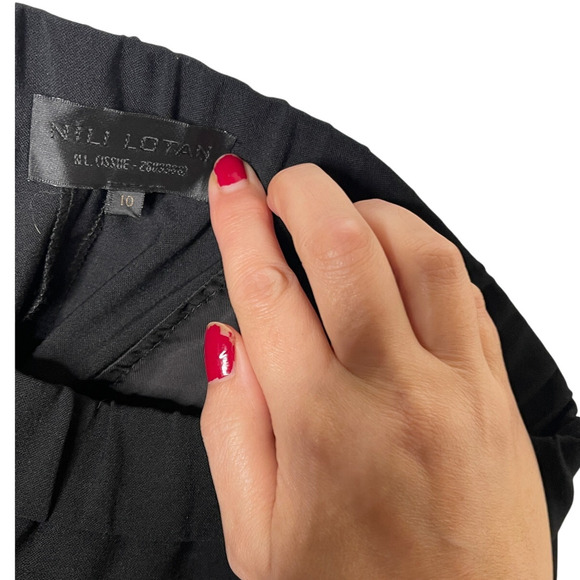 NEW! NIli Lotan 10 Slouchy Drawstring Delancy Wool Pants Paris Drop Crotch Black - Picture 11 of 13